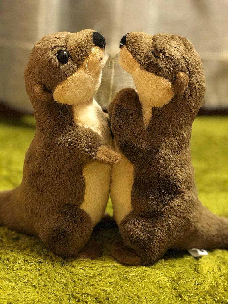 Jouets en peluche loutre de rivière de 7,4 pouces, animaux en peluche loutre en miniature