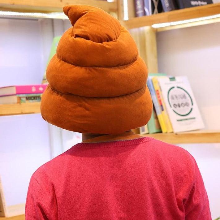 Funny Poop Head Plush Hat