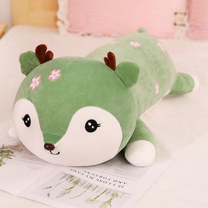 31.5" - 39" Huge Soft Stuffed Kawaii Lying Deer Stuffed Animal Lovely Plush Toy