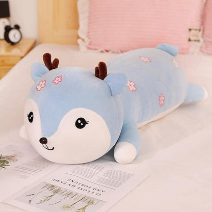 31.5" - 39" Huge Soft Stuffed Kawaii Lying Deer Stuffed Animal Lovely Plush Toy