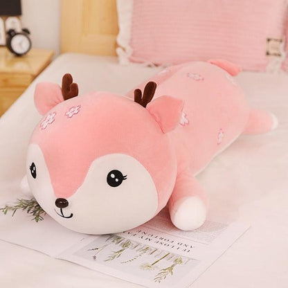 31.5" - 39" Huge Soft Stuffed Kawaii Lying Deer Stuffed Animal Lovely Plush Toy