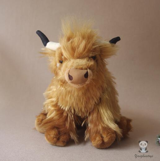 Realistic Scottish cow soft toy