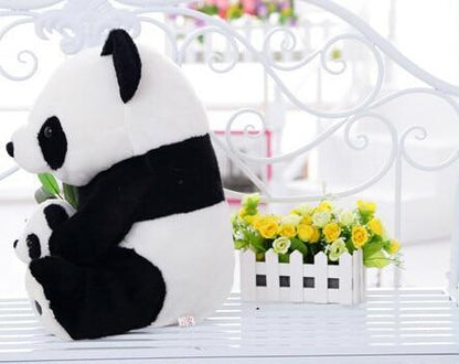 Peluche Panda Mère et Bébé Assis - Peluche Center | Boutique Doudou & Peluches