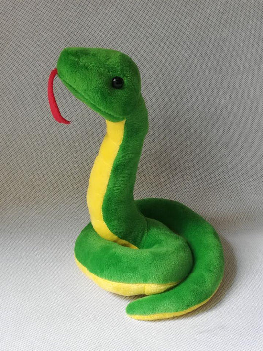 Peluche Serpent vert spiralé de 7" en peluche