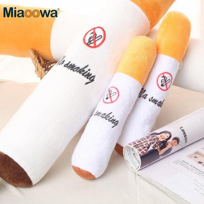 Oreiller Cylindrique Dormant Cigarette Simulation Jouet Peluche Fumant