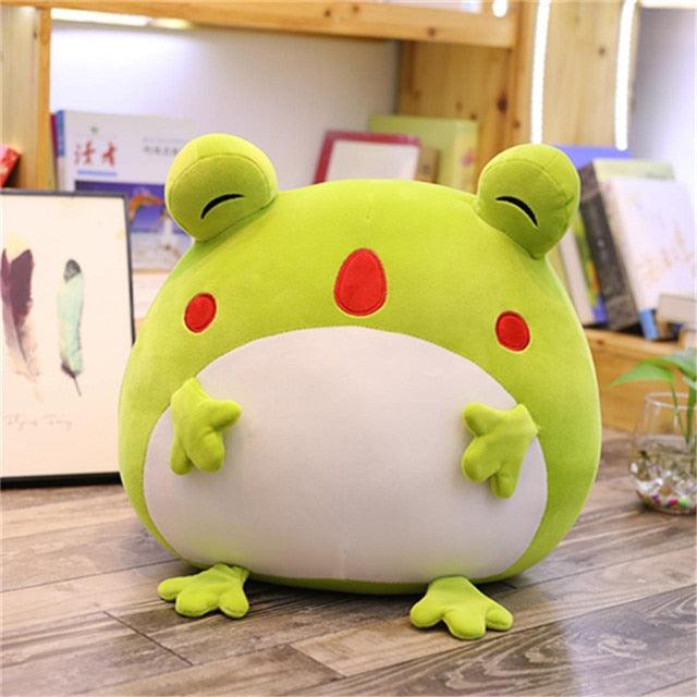 Handmade three-in-one big-eyed frog plush doll.