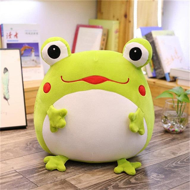 Handmade three-in-one big-eyed frog plush doll.