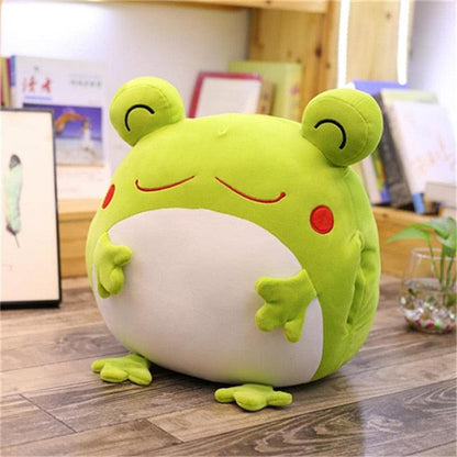 Handmade three-in-one big-eyed frog plush doll.