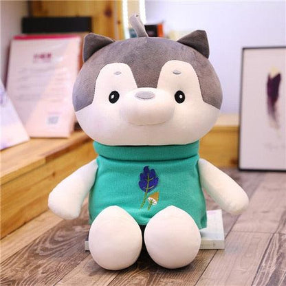 Husky Dog Stuffed Animal with Clothes