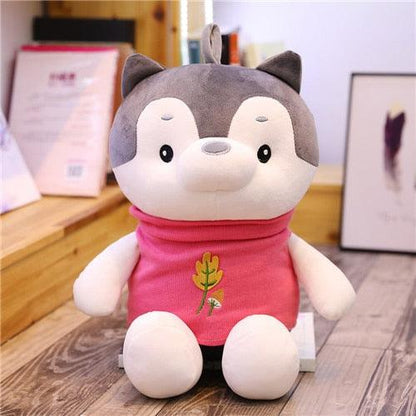 Husky Dog Stuffed Animal with Clothes