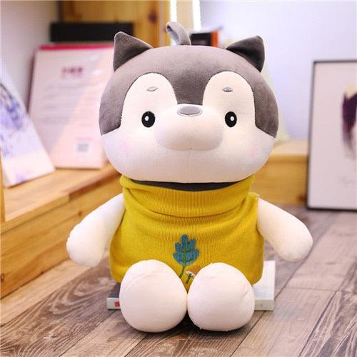 Husky Dog Stuffed Animal with Clothes