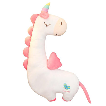 Licorne géante. Oreiller en peluche flamant rose et dinosaure pour petit ami