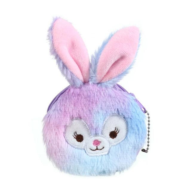 Porte-monnaie lapin en peluche