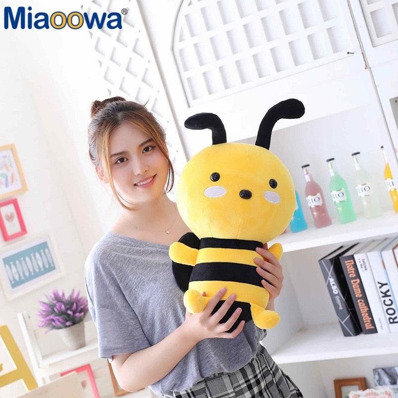 Miaoowa Kawaii Honeybee Plush Toy, Cute Bee with Wings Stuffed Dolls for Baby