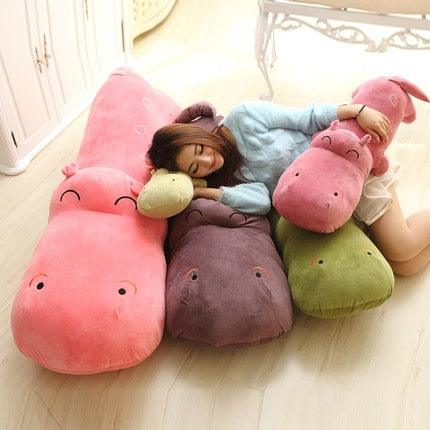 Oreillers en peluche pour grands hippopotames