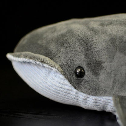 Peluche baleine à bosse bleue de 15,5 pouces, animal en peluche réaliste