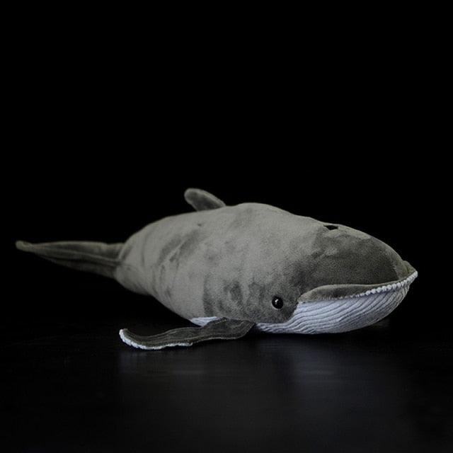 Peluche baleine à bosse bleue de 15,5 pouces, animal en peluche réaliste