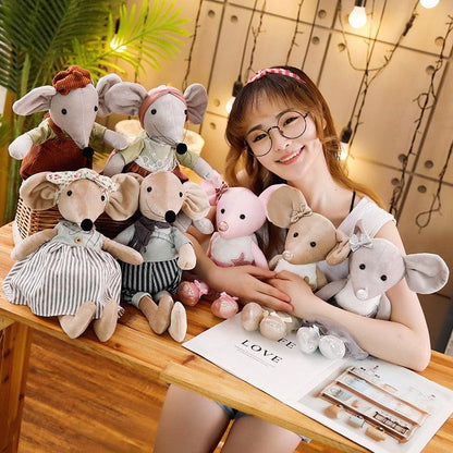 1pc 16.5" Cute & Lovely Dressing Cloth Animal Ballet Mouse Plush Toys