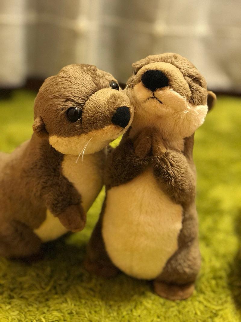 Jouets en peluche loutre de rivière de 7,4 pouces, animaux en peluche loutre en miniature