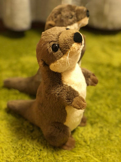 Jouets en peluche loutre de rivière de 7,4 pouces, animaux en peluche loutre en miniature