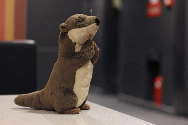 Jouets en peluche loutre de rivière de 7,4 pouces, animaux en peluche loutre en miniature