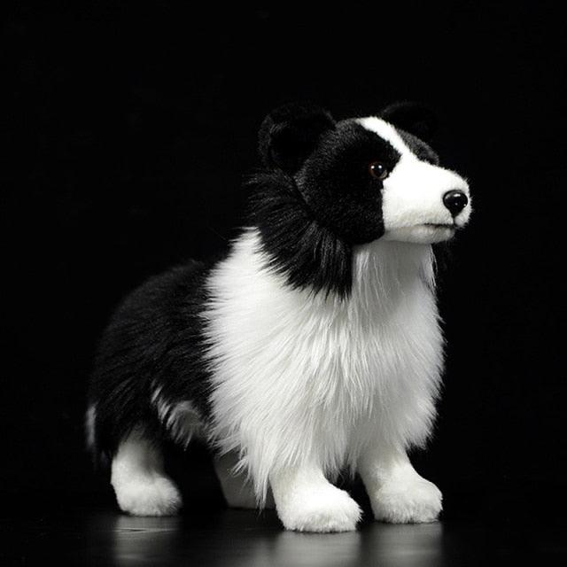 Jouet peluche chien Border Collie 9" réaliste