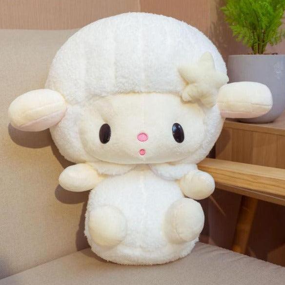 Jouets en peluche mouton ange rêveur, poupée agneau en peluche