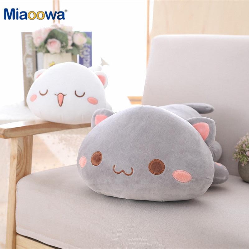 Jouet en peluche Animaux Kawaii Chat Mignon Couché