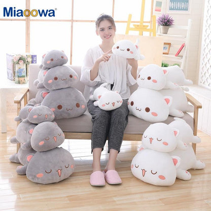 Kawaii Animals Plush Toy Cute Cat Lying