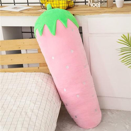 Plush Toy Fruits Vegetables Strawberry Carrot 47" long