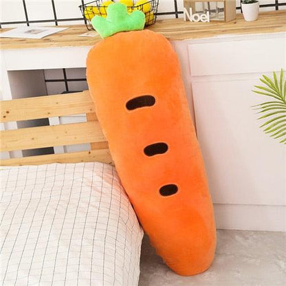 Plush Toy Fruits Vegetables Strawberry Carrot 47" long