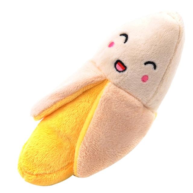 Super Kawaii Peeled Banana Fun Squeaky Chew Toy