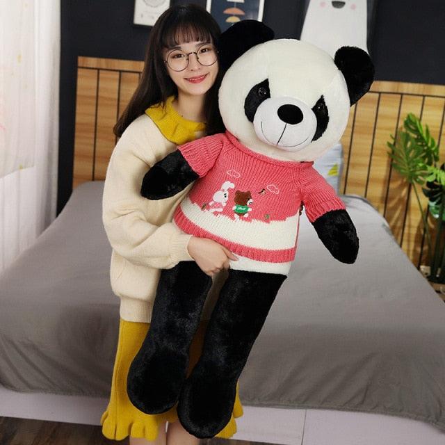 Giant Panda Plush with Sweater