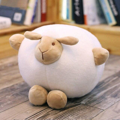 Peluche Mouton Coussin Rond - Peluche Center | Boutique Doudou & Peluches