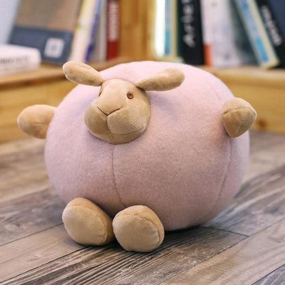 Peluche Mouton Coussin Rond - Peluche Center | Boutique Doudou & Peluches