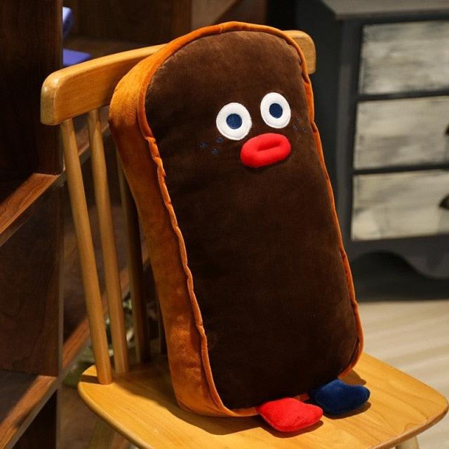 Funny and cute toast stuffed pillow