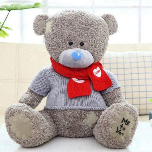 Nounours Pull Bleu - Peluche Center