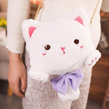 Backpack for kawaii cat plush toy