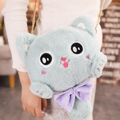 Backpack for kawaii cat plush toy