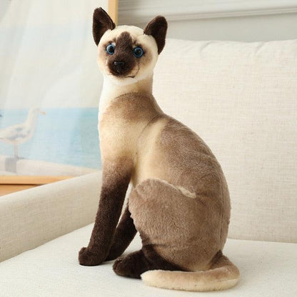 Realistic Siamese cat soft toys