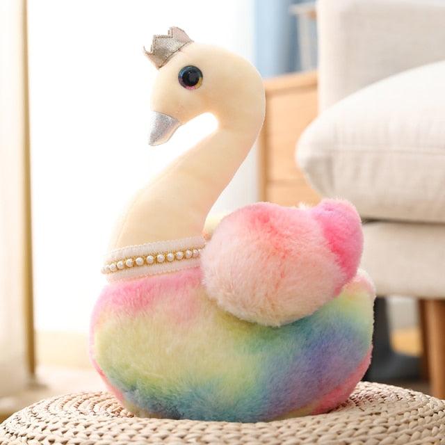 Kawaii Rainbow Swan Plush Toys