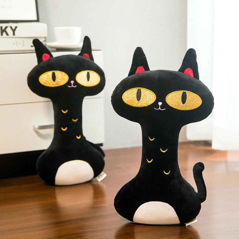 Oreiller en peluche chat noir Jouet peluche