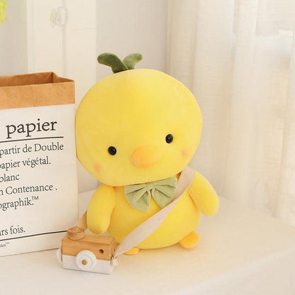 Animaux en peluche créatifs en forme de petit poussin jaune