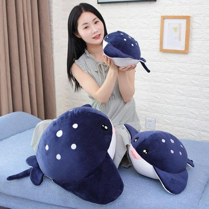 Giant narwhal and his friends, stuffed sea animals