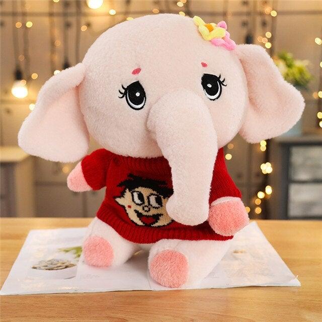 Peluche Grand Éléphant Rose - Peluche Center | Boutique Doudou & Peluches