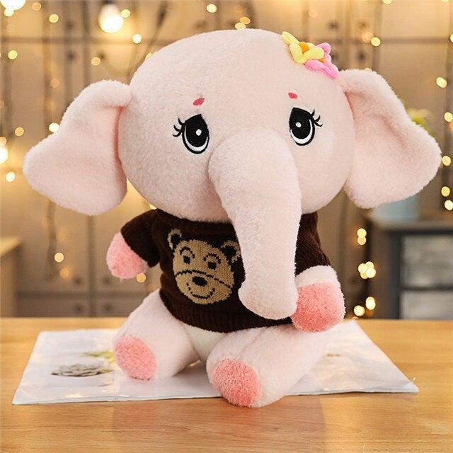 Peluche Grand Éléphant Rose - Peluche Center | Boutique Doudou & Peluches