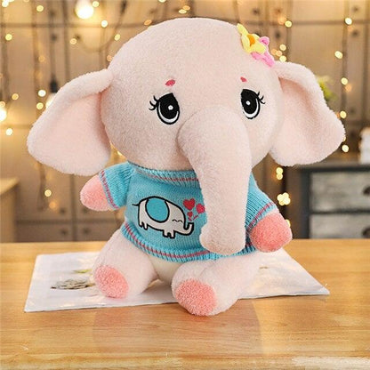 Peluche Grand Éléphant Rose - Peluche Center | Boutique Doudou & Peluches