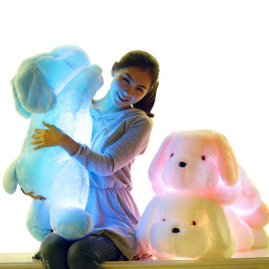 Jouet peluche lumineux et coloré pour chien en peluche avec lumière LED