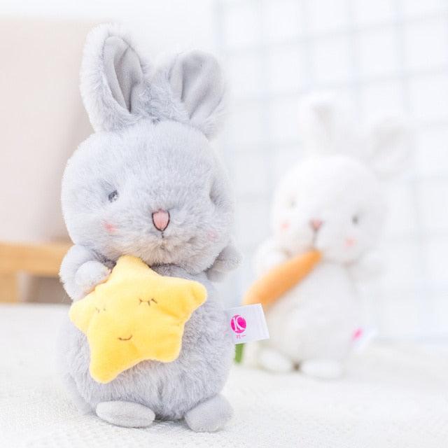 Angora rabbit soft toy