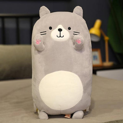 Plush cat pillow